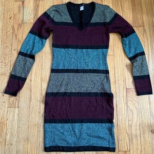 VENUS Black Metallic-Thread Knit Top